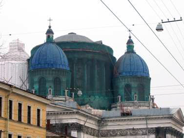 Сгоревший купол Троицкого, Свято-Троицкого собора, Святой Троицы после пожара